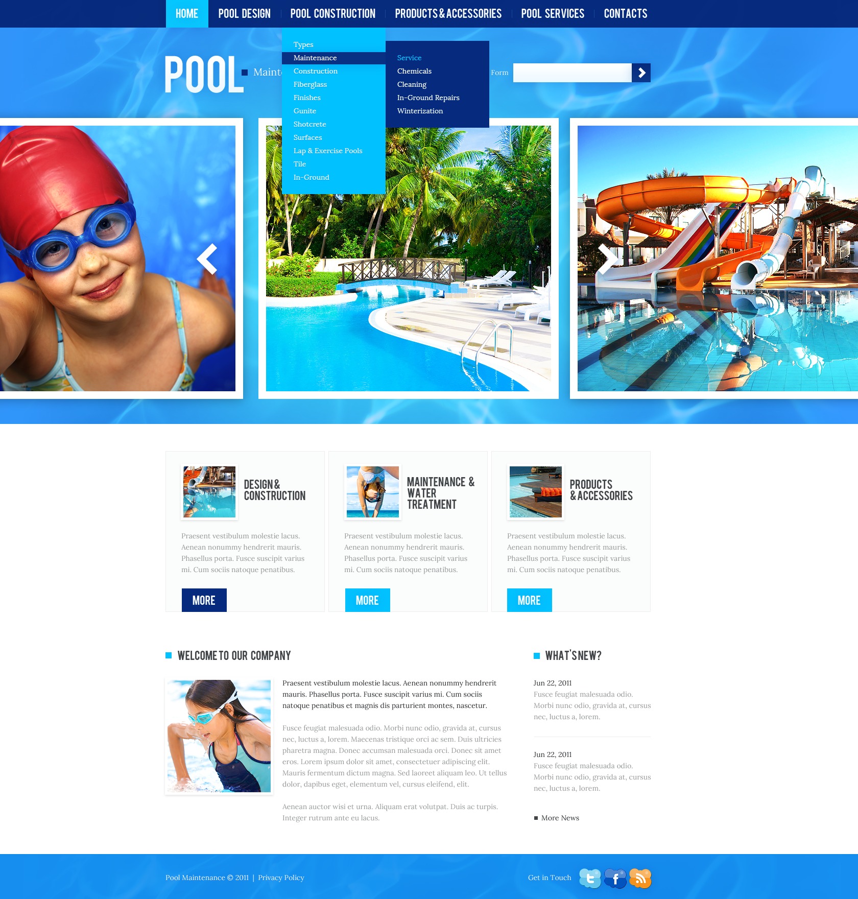 Swimming site Template 35863