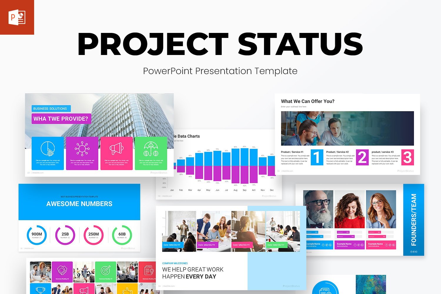 Template #358044 Project Status Webdesign Template - Logo template Preview