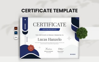 Dark Blue Certificate Template