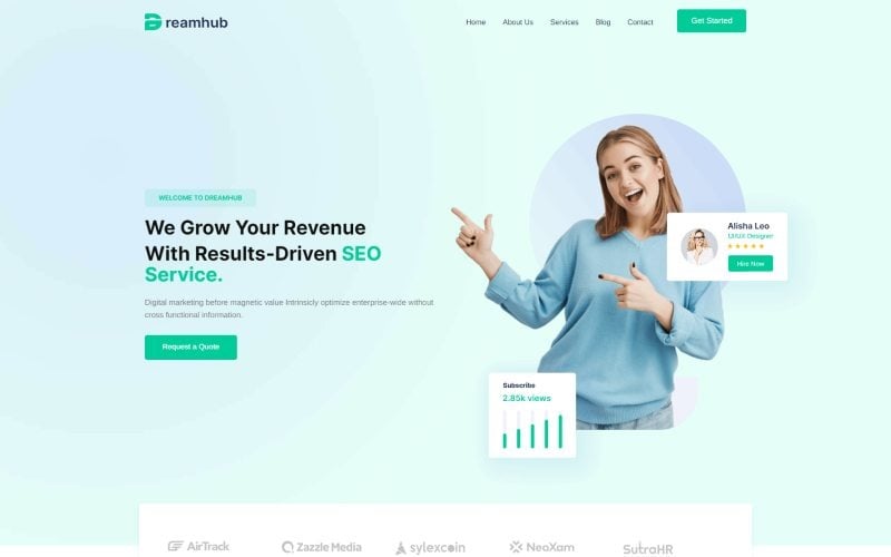 Dreamhub SEO & Marketing Agency HTML5 Template Website Template