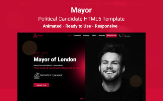 Mayor - Political Candidate Landing Page Template