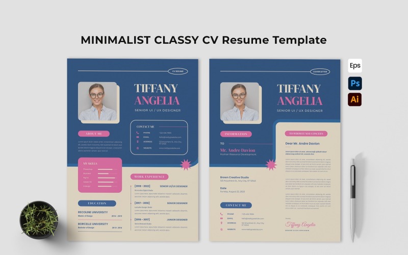 Minimalist Classy CV Resume Corporate Identity