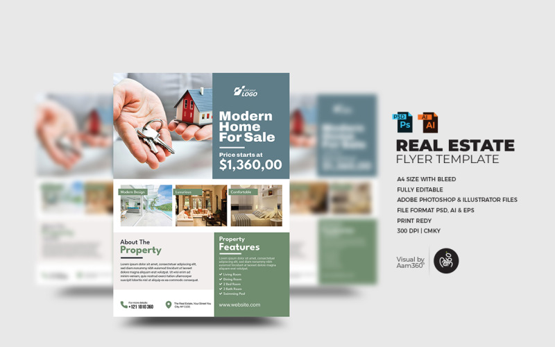 Real Estate Flyer Template-V03 Corporate Identity