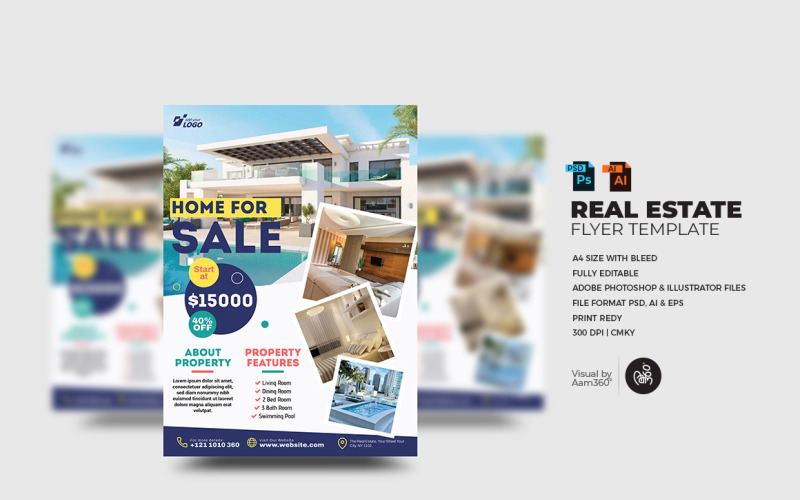 Real Estate Flyer Template-V06 Corporate Identity