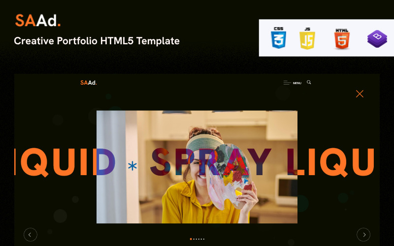 Saad - Creative Portfolio HTML5 Template Website Template