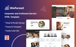 Woforest - Carpenter and Craftsman Service Website Template
