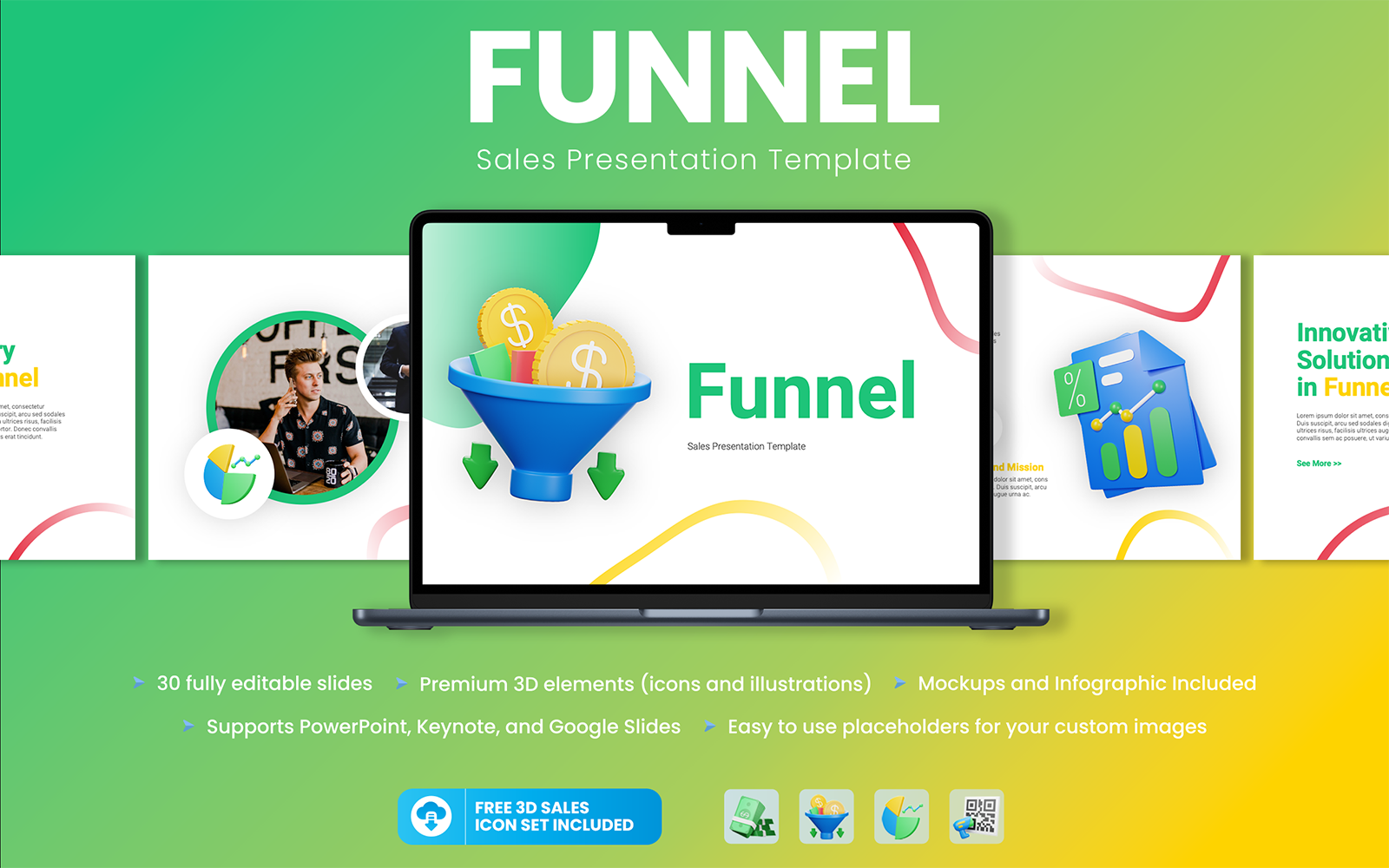 Funnel - Sales Presentation PowerPoint Template