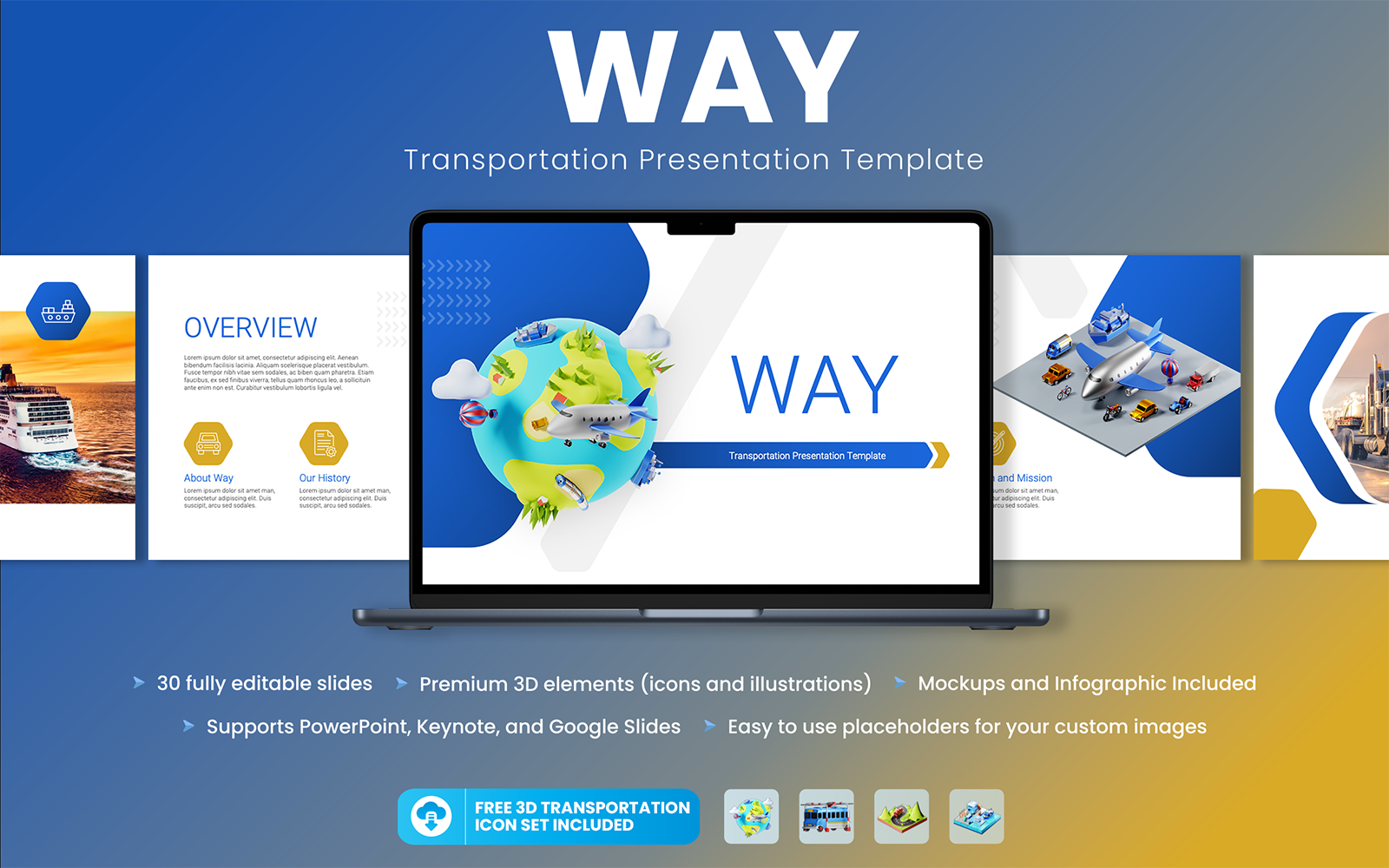 Way - Transportation Presentation PowerPoint Template