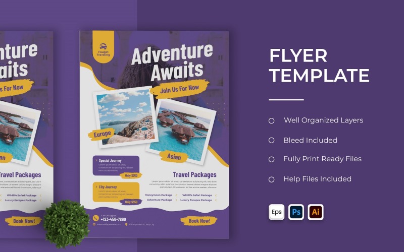 Adventure Traveling Flyer Corporate Identity