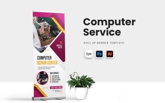 Computer Service Roll Up Banner