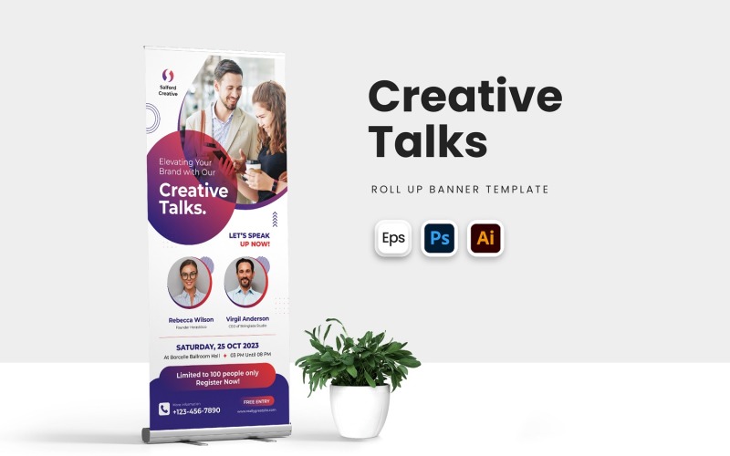 Creative Talks Roll Up Banner Corporate Identity