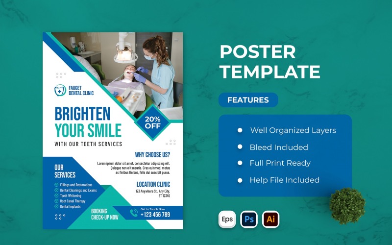 Dental Clinic Poster Template Corporate Identity