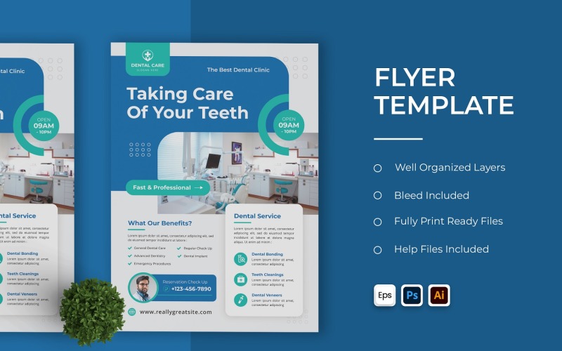 Dentist Service Flyer Template Corporate Identity
