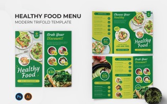 Healthy Food Menu Trifold Brochure