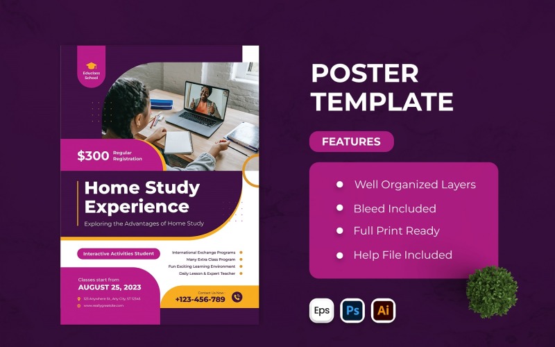 Home Study Experience Poster Corporate Identity