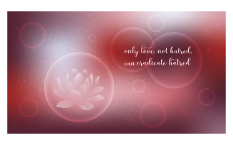 Inspirational Background 14400x8100px In Red Color Scheme With Message About Power Of Love