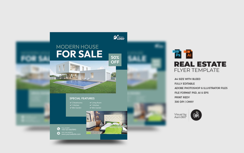 Real Estate Flyer Template-V07 Corporate Identity