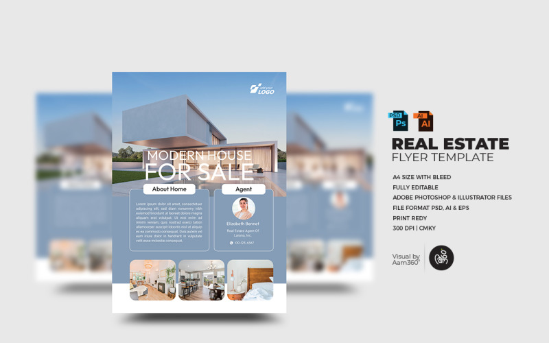 Real Estate Flyer Template-V08 Corporate Identity