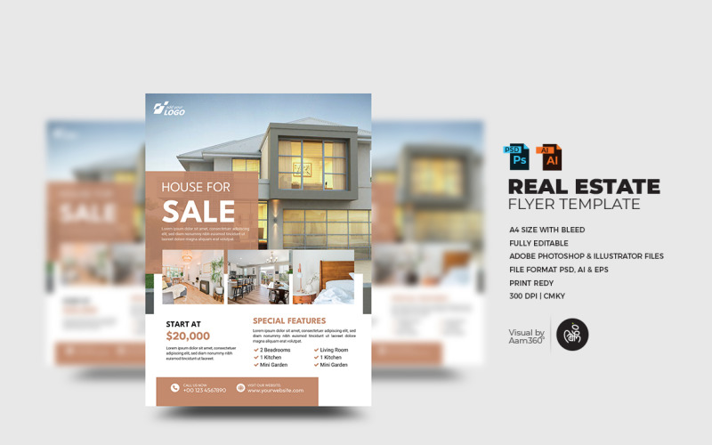 Real Estate Flyer Template-V09 Corporate Identity