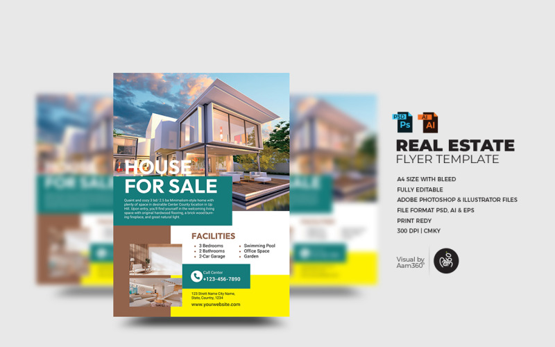 Real Estate Flyer Template-V11 Corporate Identity