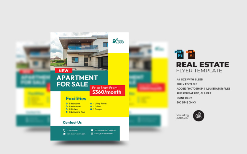 Real Estate Flyer Template-V12 Corporate Identity