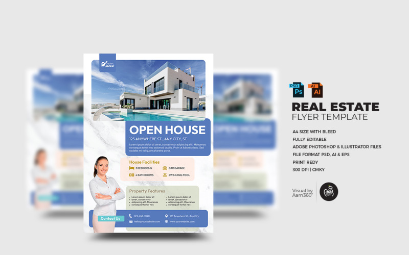 Real Estate Flyer Template-V14 Corporate Identity