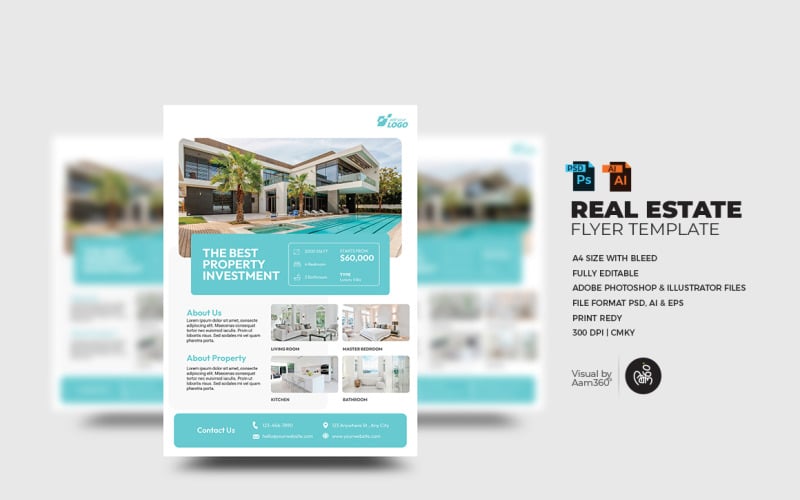 Real Estate Flyer Template-V15 Corporate Identity