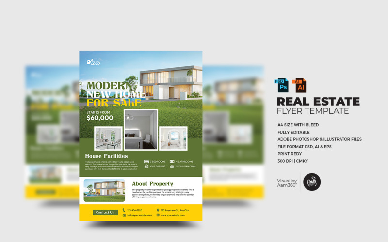 Real Estate Flyer Template-V16 Corporate Identity