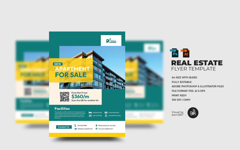 Real Estate Flyer Template-V17 Corporate Identity