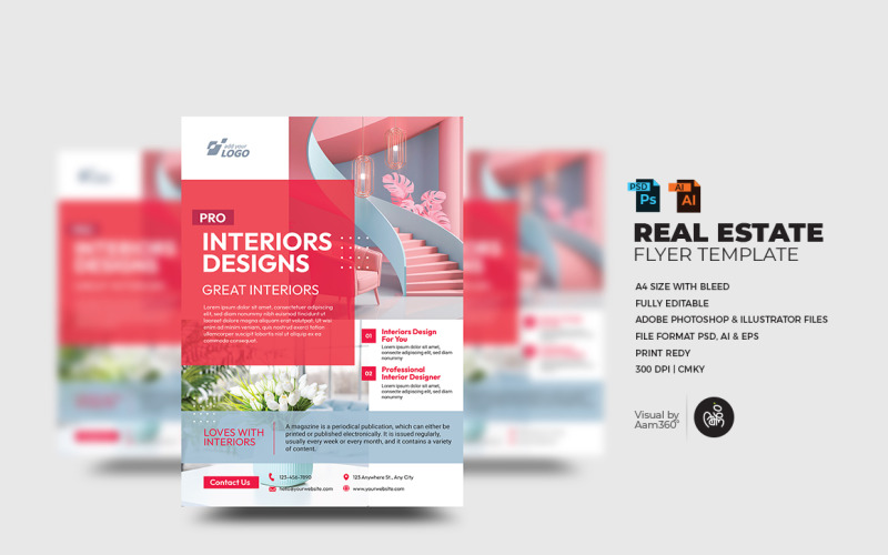 Real Estate Flyer Template-V18 Corporate Identity