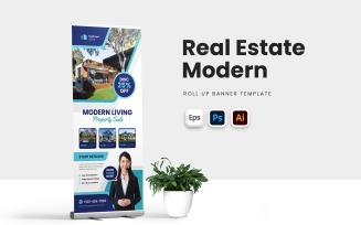 Real Estate Roll Up Banner Template