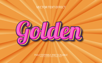 Golden 3D Editable Vector Eps Text Effect