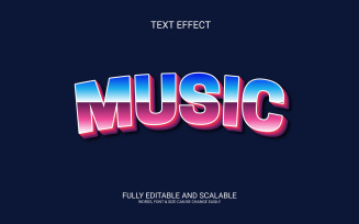Music 3D Editable Vector Eps Text Effect Template