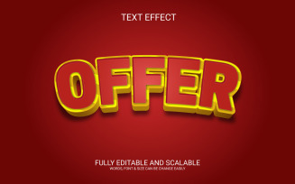 Offer 3D Editable Vector Eps Text Effect Template
