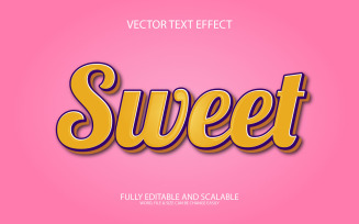 Sweet 3D Vector Eps Text Effect Template