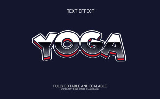 Yoga 3D Editable Text Effect Template Design