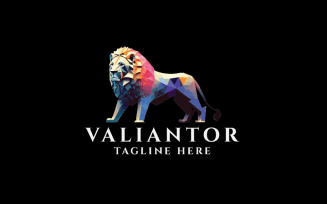 Lion Valiantor Branding Logo