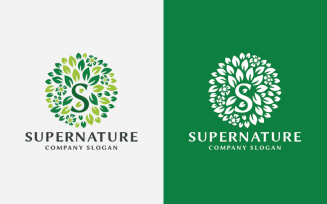 Super Nature Letter S Logo Template