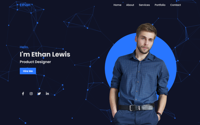 Ethan Personal Portfolio Template Landing Page Template