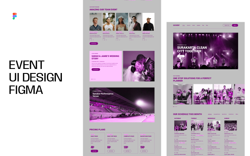 Event UI Design Figma Website UI Element