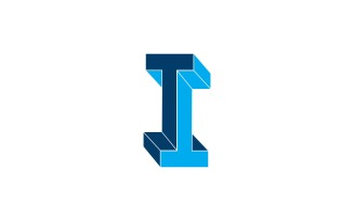 3D Creative I Letter Logo Design