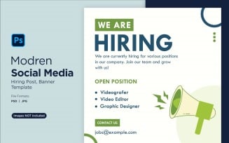 We are hiring Social Media Post Design Template 08