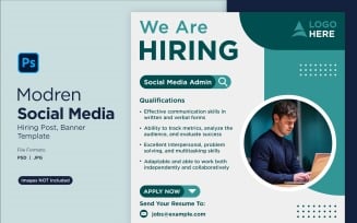 We are hiring Social Media Post Design Template 09