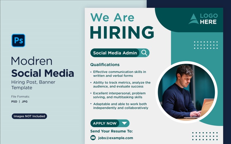 We are hiring Social Media Post Design Template 09