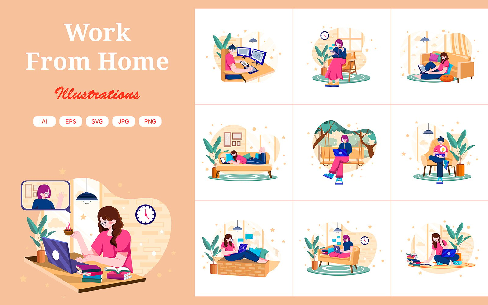 Template #358585 Remote Work Webdesign Template - Logo template Preview