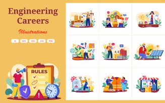 M572_ Engineering Careers Illustration Pack