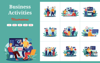 M577_ Business Activities Illustration Pack