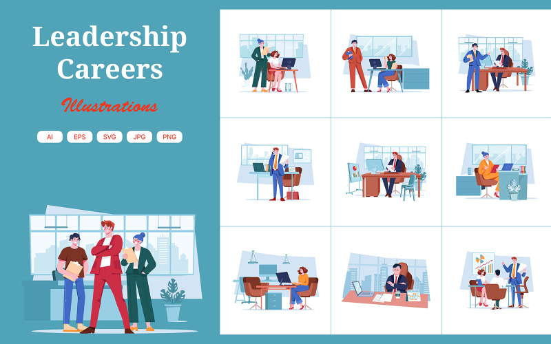 M592_ Leadership Careers Illustration Pack