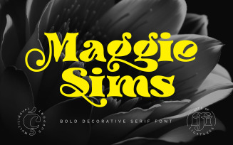 Maggie Sims - Bold Decorative Serif Font