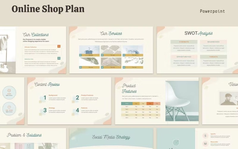 Online Shop Project Powerpoint PowerPoint Template